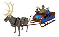 Sven Sleigh & Reindeer